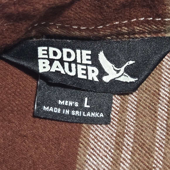 Eddie Bauer Mens Soft Cotton Plaid Field Button Down Shirt Size Large - Picture 8 of 9